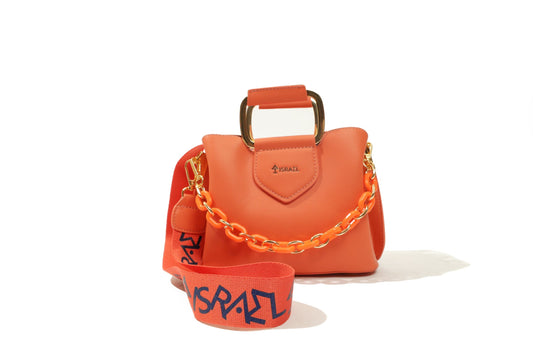 Pastel Orange Tillary Bag Israel Brand 